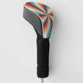 Farbenfrohe Retrosonnen Golf Headcover (angewinkelt)