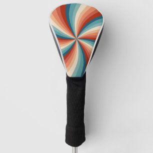 Farbenfrohe Retrosonnen Golf Headcover