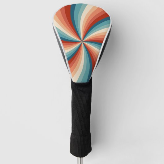 Farbenfrohe Retrosonnen Golf Headcover (Vorderseite)
