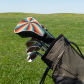 Farbenfrohe Retrosonnen Golf Headcover (In SItu)