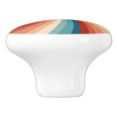 Farbenfrohe Retrosonnen Keramikknauf (Seitenansicht)