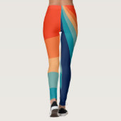 Farbenfrohe Retrosonnen Leggings (Rückseite)