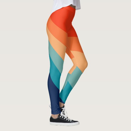 Farbenfrohe Retrosonnen Leggings (Rechts)