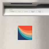 Farbenfrohe Retrosonnen Magnet (In Situ (Geschirrspüler))