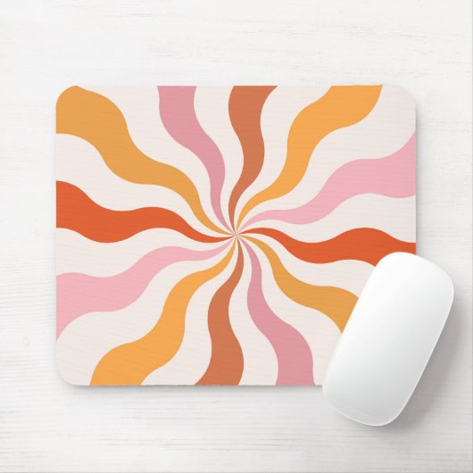 Farbenfrohe Retrosonnen Mousepad (Mit Mouse)