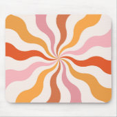 Farbenfrohe Retrosonnen Mousepad (Vorne)