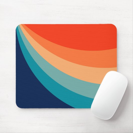 Farbenfrohe Retrosonnen Mousepad (Mit Mouse)