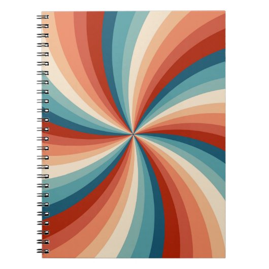 Farbenfrohe Retrosonnen Notizblock (Vorderseite)