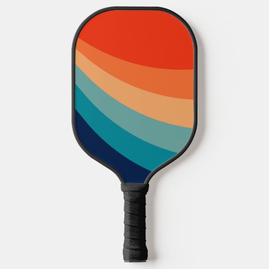 Farbenfrohe Retrosonnen Pickleball Schläger (Vorderseite)
