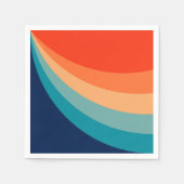 Farbenfrohe Retrosonnen Serviette (Vorderseite)