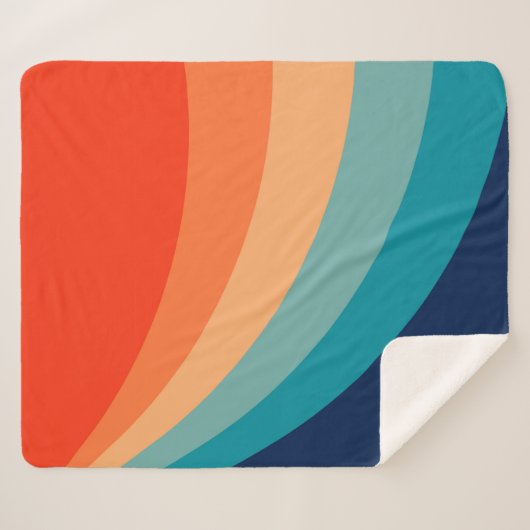 Farbenfrohe Retrosonnen Sherpadecke (Vorderseite (Horizontal))