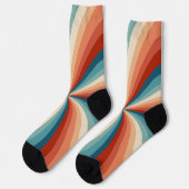 Farbenfrohe Retrosonnen Socken (Linkes Detail)