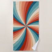 Farbenfrohe Retrosonnen Strandtuch (Vorderseite)