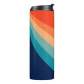 Farbenfrohe Retrosonnen Thermosbecher (Nach links gedreht)