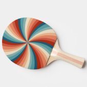 Farbenfrohe Retrosonnen Tischtennis Schläger (Seitenansicht)
