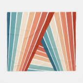 Farbenfrohe Retrostil, diagonale Regenbogenkonstru Fleecedecke (Vorderseite (Horizontal))