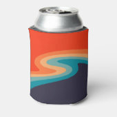 Farbenfrohe Retrostil, wirres Design Dosenkühler (Kanne Rückseite)