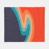 Farbenfrohe Retrostil, wirres Design Fleecedecke (Vorderseite (Horizontal))