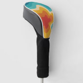 Farbenfrohe Retrostil, wirres Design Golf Headcover (angewinkelt)
