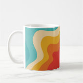 Farbenfrohe Retrostil, wirres Design Kaffeetasse (Links)