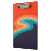 Farbenfrohe Retrostil, wirres Design Klemmbrett (Links)