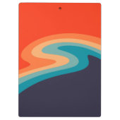 Farbenfrohe Retrostil, wirres Design Klemmbrett (Rückseite)