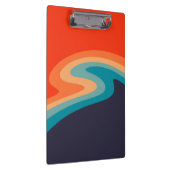 Farbenfrohe Retrostil, wirres Design Klemmbrett (Rechts)