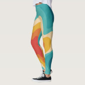 Farbenfrohe Retrostil, wirres Design Leggings (Links)