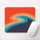 Farbenfrohe Retrostil, wirres Design Mousepad (Mit Mouse)