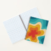 Farbenfrohe Retrostil, wirres Design Notizblock (Innenseite)
