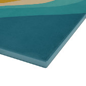 Farbenfrohe Retrostil, wirres Design Schneidebrett (Ecke)