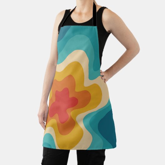 Farbenfrohe Retrostil, wirres Design Schürze (InSitu)
