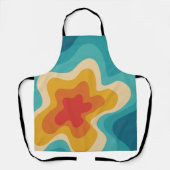 Farbenfrohe Retrostil, wirres Design Schürze (Vorderseite)