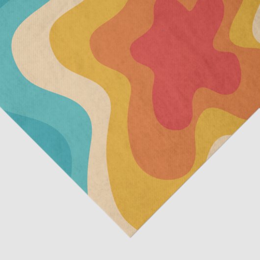 Farbenfrohe Retrostil, wirres Design Seidenpapier (Ausschnitt)