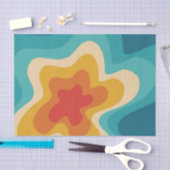 Farbenfrohe Retrostil, wirres Design Seidenpapier (Handwerk)