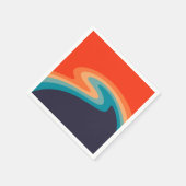 Farbenfrohe Retrostil, wirres Design Serviette (Ecke)