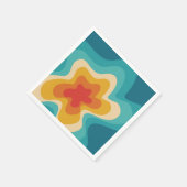 Farbenfrohe Retrostil, wirres Design Serviette (Ecke)