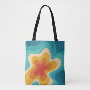 Farbenfrohe Retrostil, wirres Design Tasche
