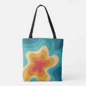 Farbenfrohe Retrostil, wirres Design Tasche (Rückseite)