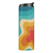 Farbenfrohe Retrostil, wirres Design Thermosbecher (Nach links gedreht)