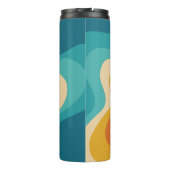 Farbenfrohe Retrostil, wirres Design Thermosbecher (Rückseite)
