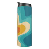 Farbenfrohe Retrostil, wirres Design Thermosbecher (Nach rechts gedreht)