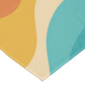 Farbenfrohe Retrostil, wirres Design Tischdecke (Schrägansicht)