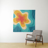 Farbenfrohe Retrostil, wirres Design Wandteppich (Beispiel (Horizontal))