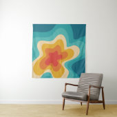 Farbenfrohe Retrostil, wirres Design Wandteppich (Beispiel)