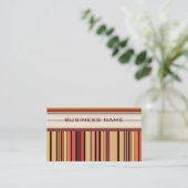 Farbenfrohe Retrostreifen-Muster Visitenkarte (Stehend Vorderseite)
