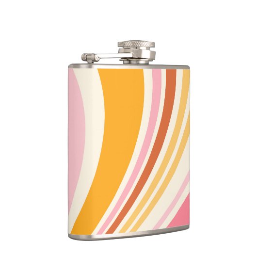 Farbenfrohe Retrovibes Flachmann (Rechts)