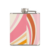 Farbenfrohe Retrovibes Flachmann (Rückseite)