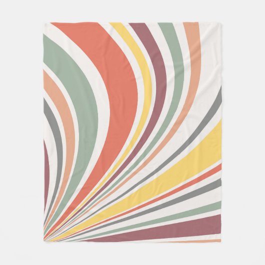 Farbenfrohe Retrovibes Fleecedecke (Vorderseite)