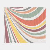 Farbenfrohe Retrovibes Fleecedecke (Vorderseite (Horizontal))